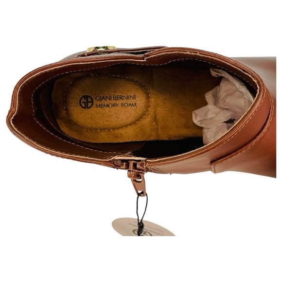 Giani Bernini Artemyss Brown Faux Leather Womens Ankle Boots Size 8.5W - Picture 7 of 13